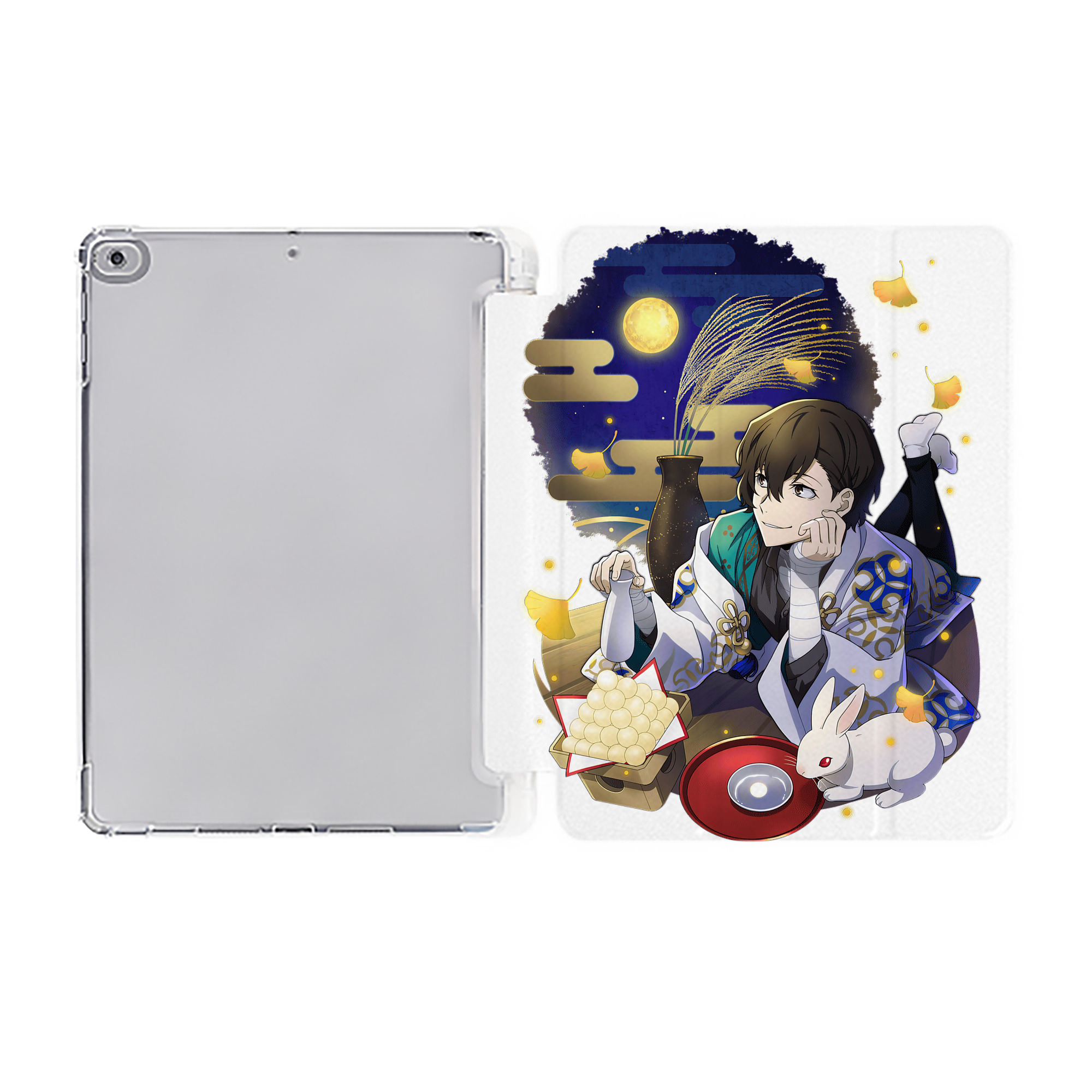 （画像用） 文豪ストレイドッグス Bungo Stray Dogs IPad ケース ペン収納付き 三つ折りスタンド PUレザー×シリコン 対応機種9.5/10.5/10.9インチ